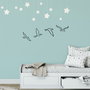 Wallity Birds - 486 Escultura de Pared de Metal Negra